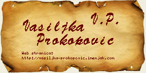 Vasiljka Prokopović vizit kartica